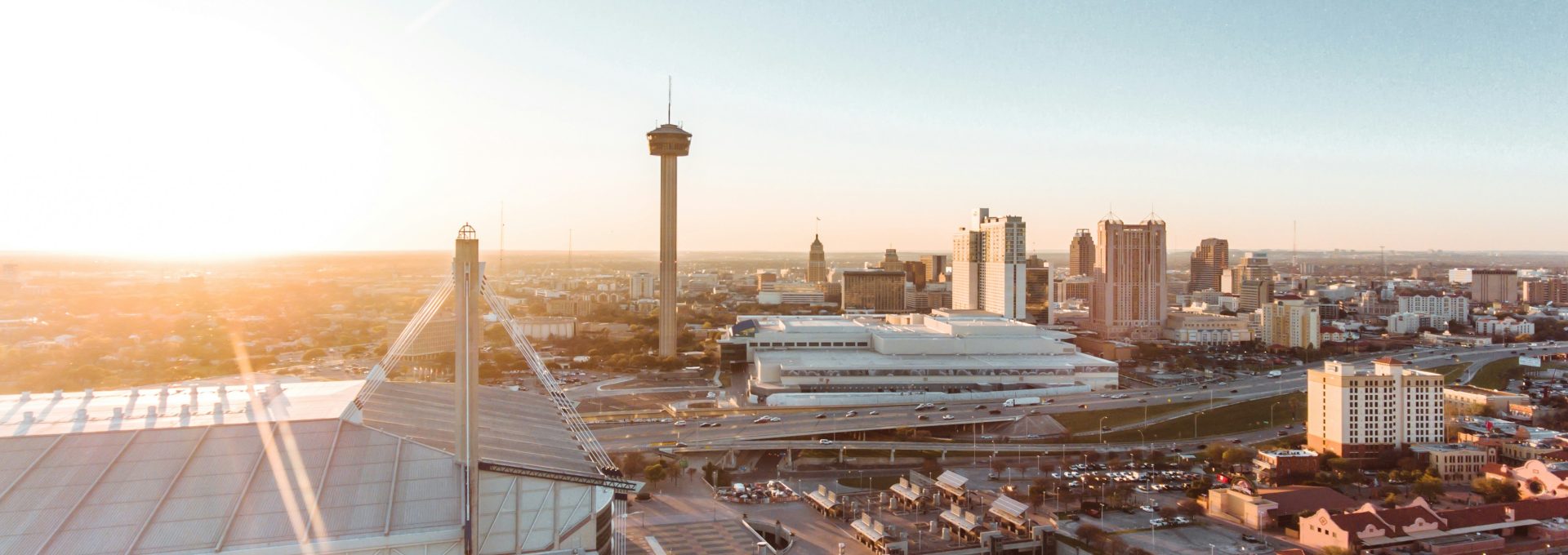 aerial view of white building